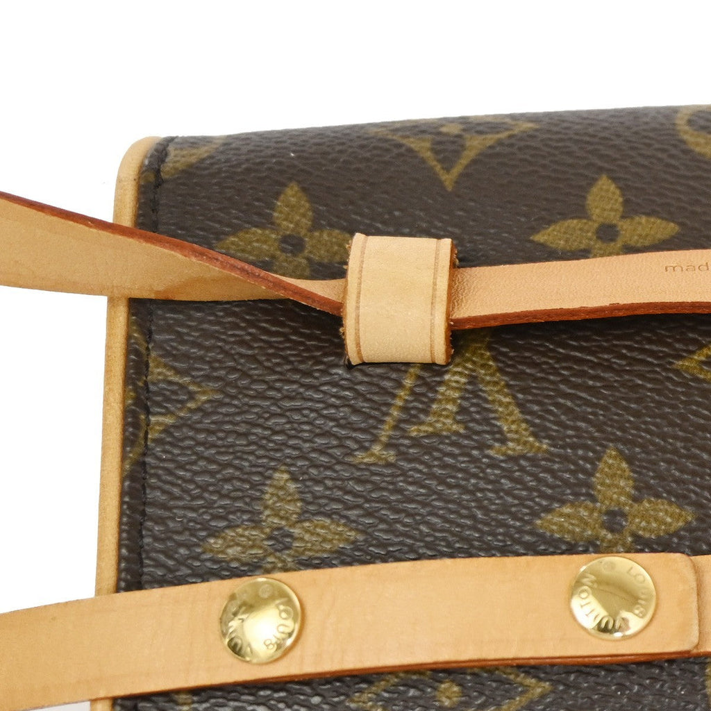 Louis Vuitton Florentine Waist Bag Monogram Canvas Brown Canvas Clutche & Pouche Bag (Pre-Owned)
