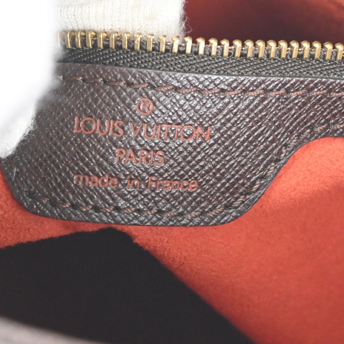 Louis Vuitton Marais Bucket Bag Damier Brown Leather Shoulder Bag Bag (Pre-Owned)