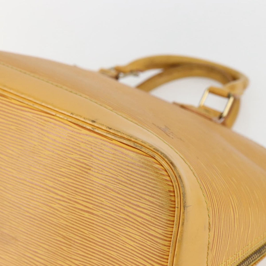 Louis Vuitton Alma Handbag Epi Leather Yellow Leather Handbag (Pre-Owned)
