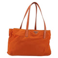 Prada Vintage Tote Tessuto Orange Nylon Tote Bag Bag (Pre-Owned)