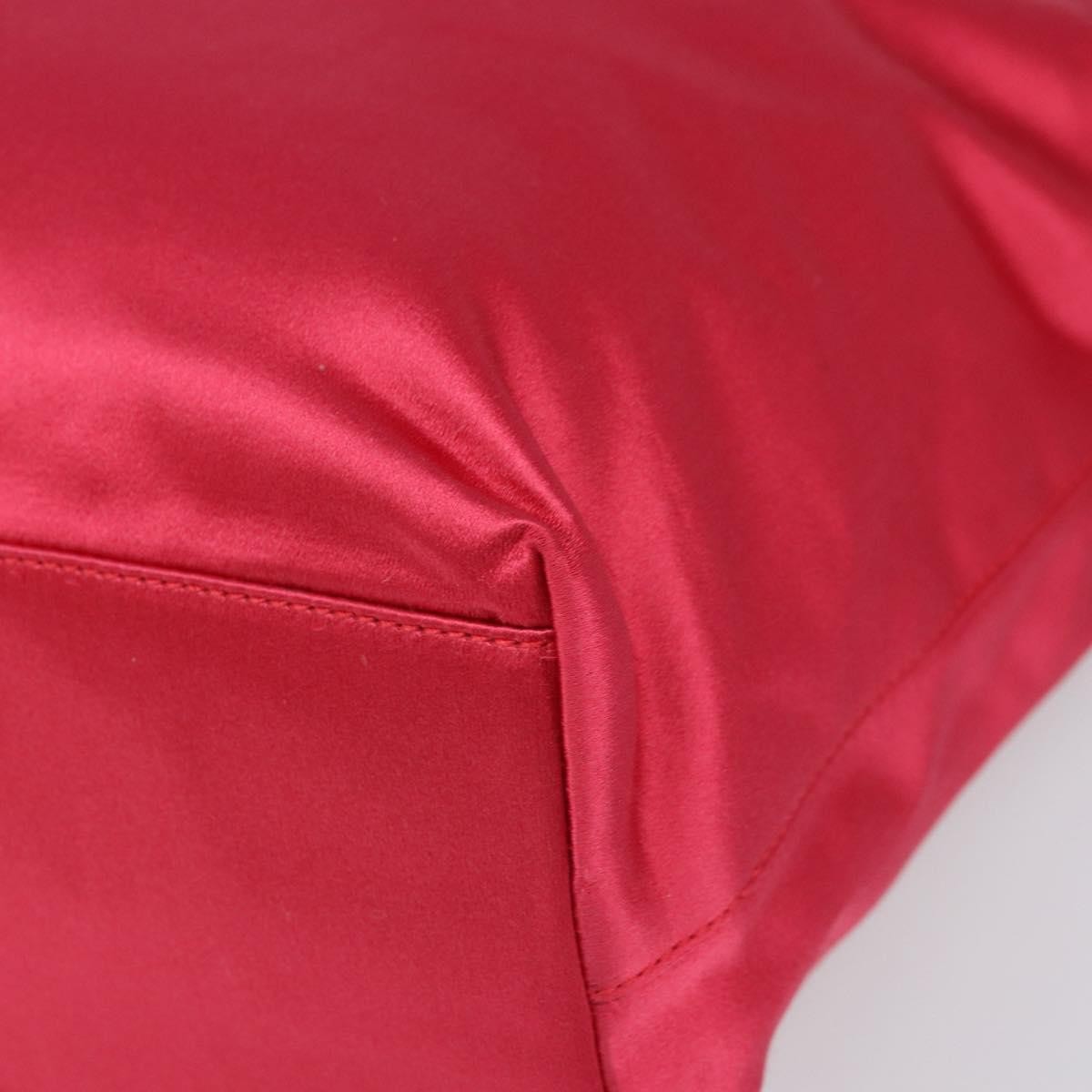 Prada Vintage Handbag Satin Red Satin Handbag (Pre-Owned)