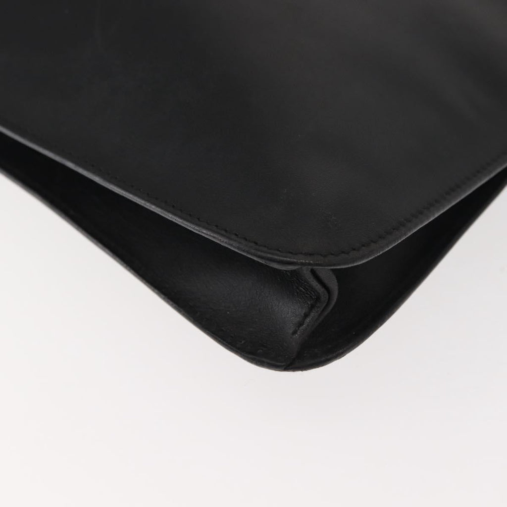 Prada Zip Messenger Bag Saffiano Leather Black Leather Shoulder Bag Bag (Pre-Owned)