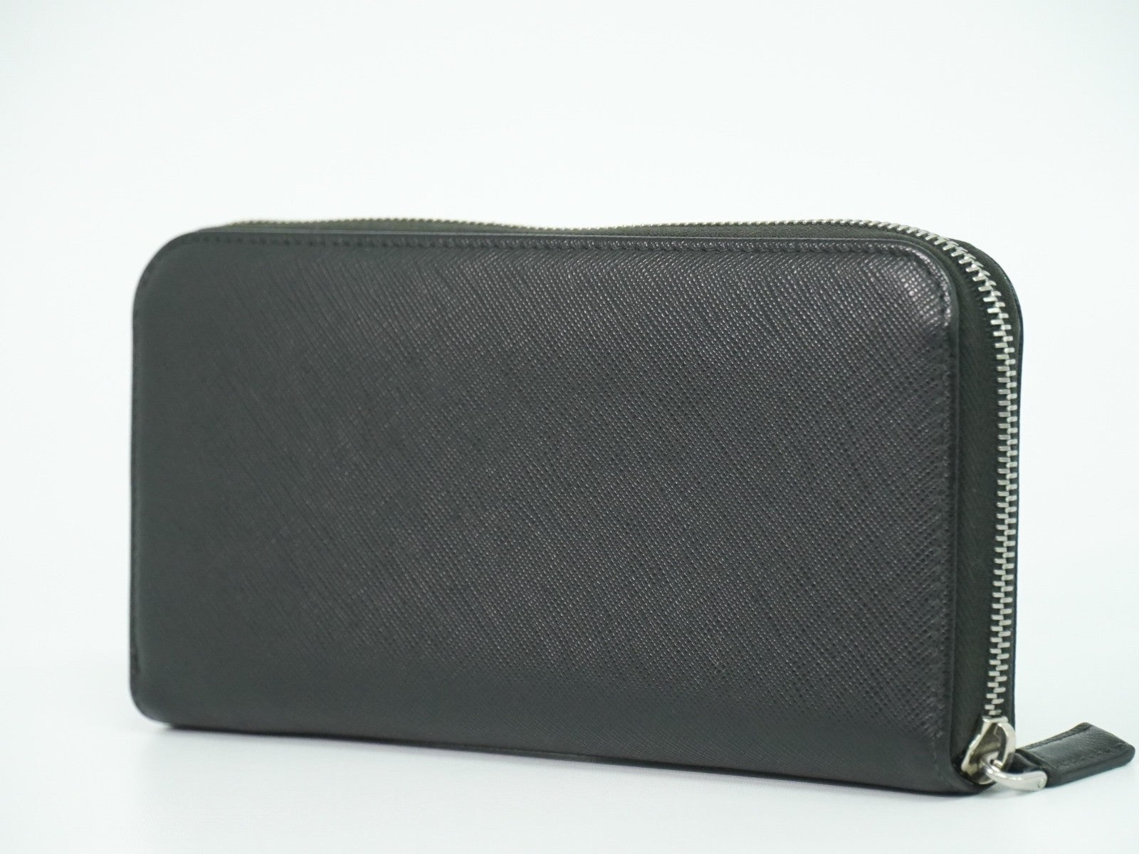 Prada Saffiano Wallet Leather Black Leather Wallets Accessory (Pre-Owned)