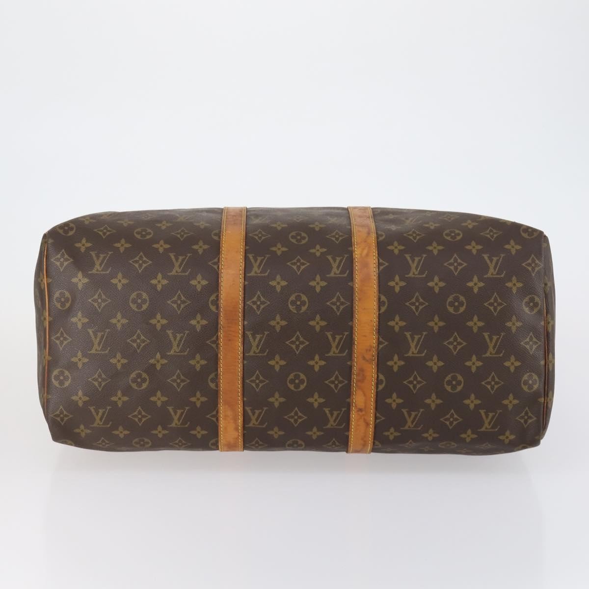 Louis Vuitton Keepall Bag Monogram Canvas Brown Canvas Travel Bag Bag (Pre-Owned)