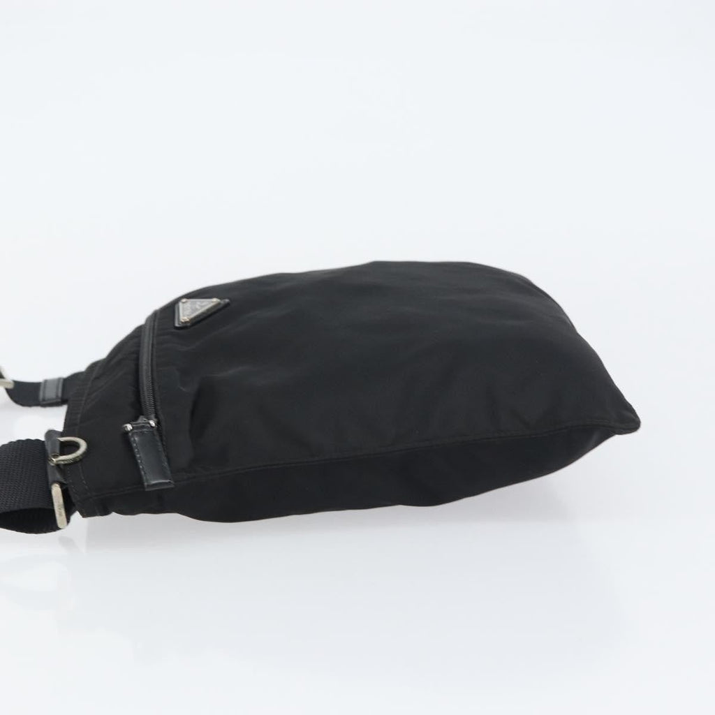 Prada Front Pocket Messenger Bag Tessuto Black Nylon Shoulder Bag Bag (Pre-Owned)