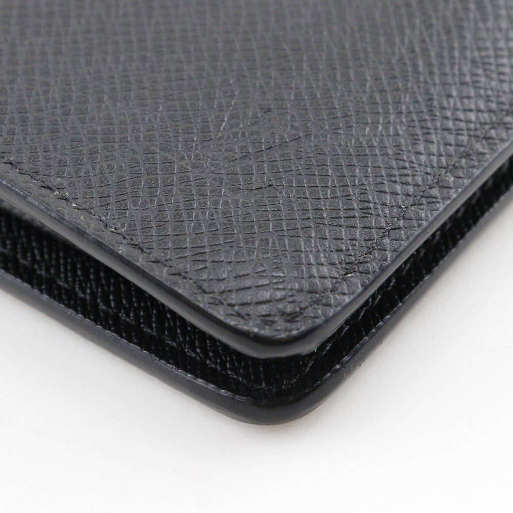 Louis Vuitton Brazza Long Bifold Wallet Taiga Leather Black Leather Wallets Accessory (Pre-Owned)