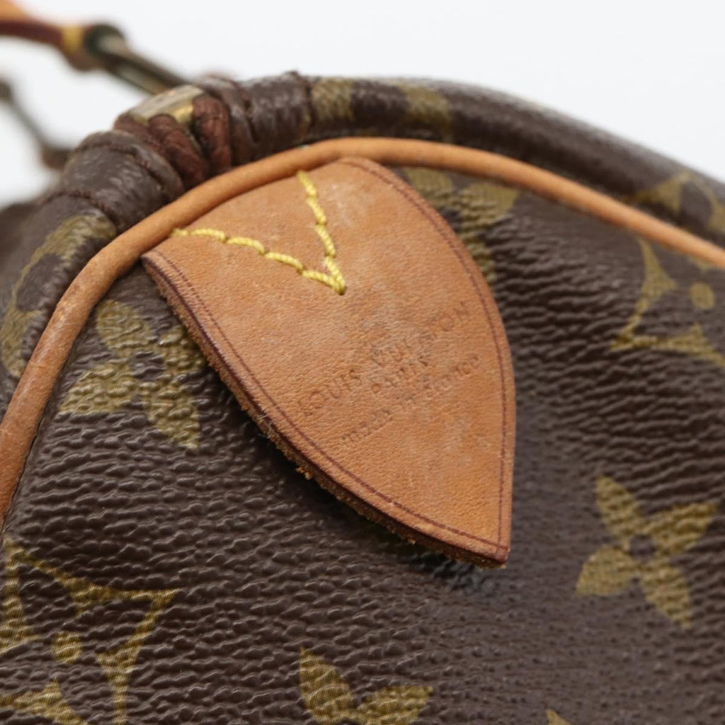 Louis Vuitton Speedy Handbag Monogram Canvas Brown Canvas Handbag (Pre-Owned)