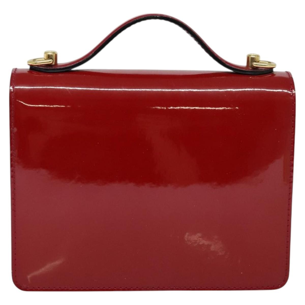 Louis Vuitton Monceau Handbag Vernis Red Patent_Leather Handbag (Pre-Owned)