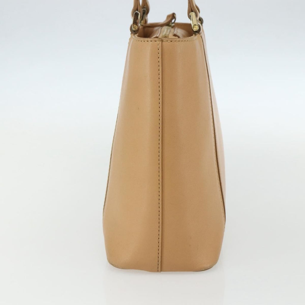 Burberry Vintage Handbag Leather Beige Leather Handbag (Pre-Owned)