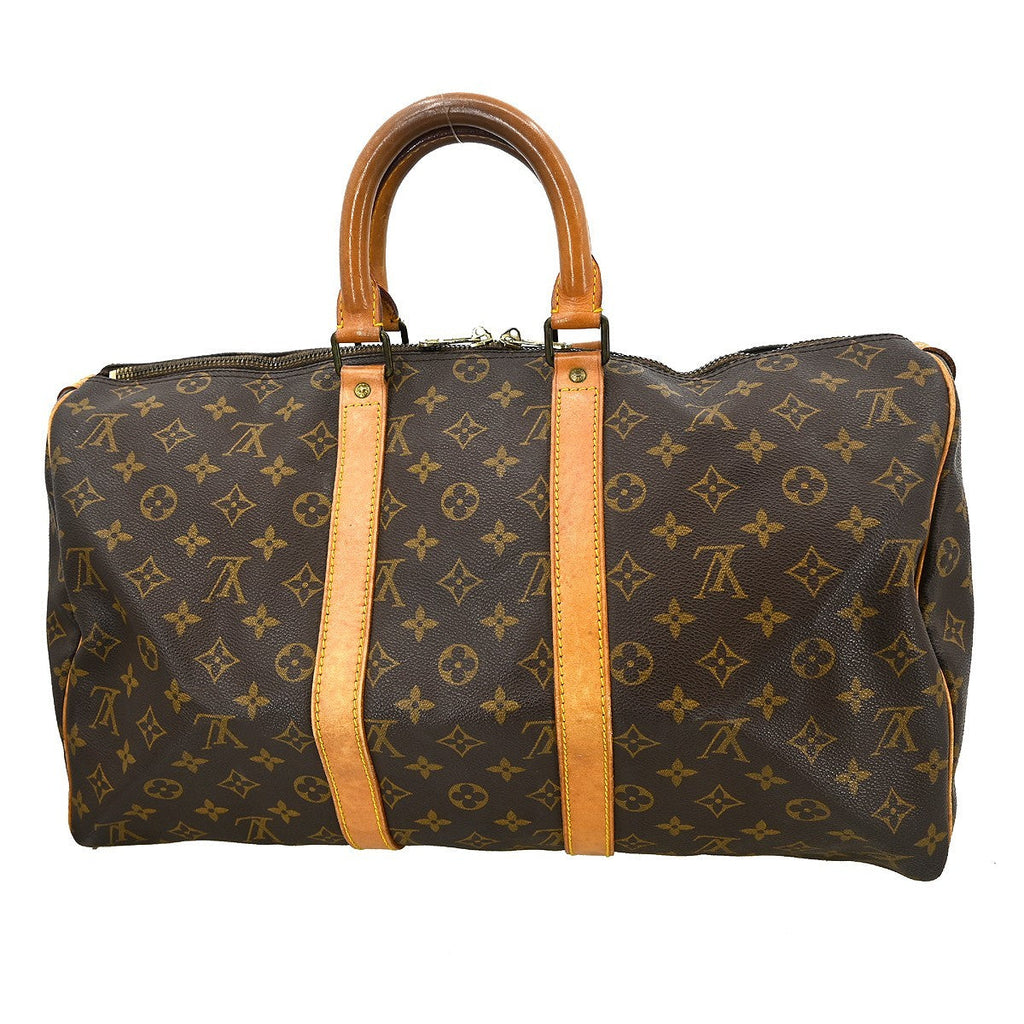 Louis Vuitton Keepall Bag Monogram Canvas Brown Canvas Travel Bag Bag (Pre-Owned)