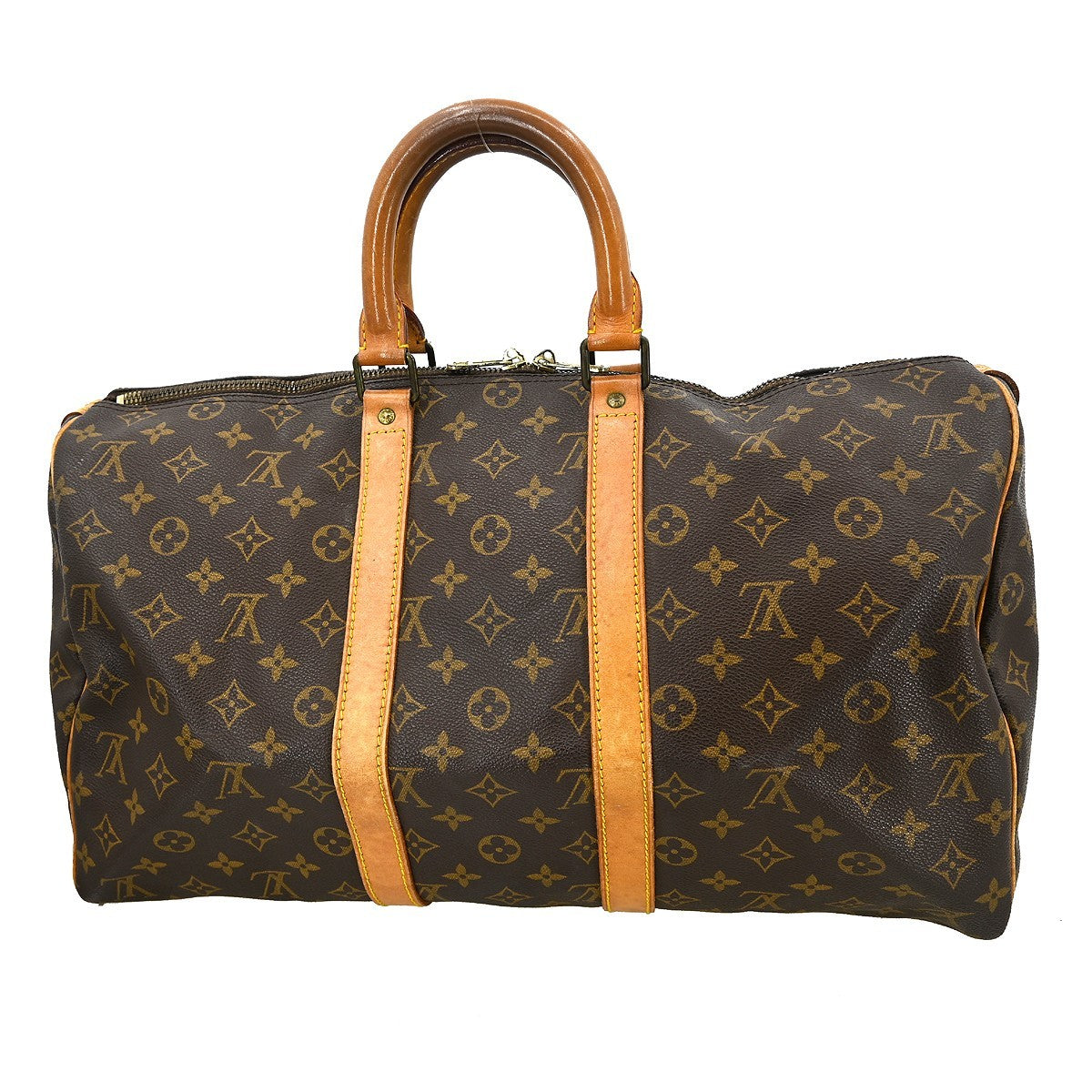 Louis Vuitton Keepall Bag Monogram Canvas Brown Canvas Travel Bag Bag (Pre-Owned)