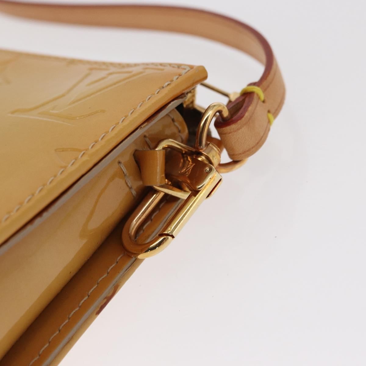 Louis Vuitton Lexington Pochette Patent Leather Beige Patent_Leather Clutche & Pouche Bag (Pre-Owned)