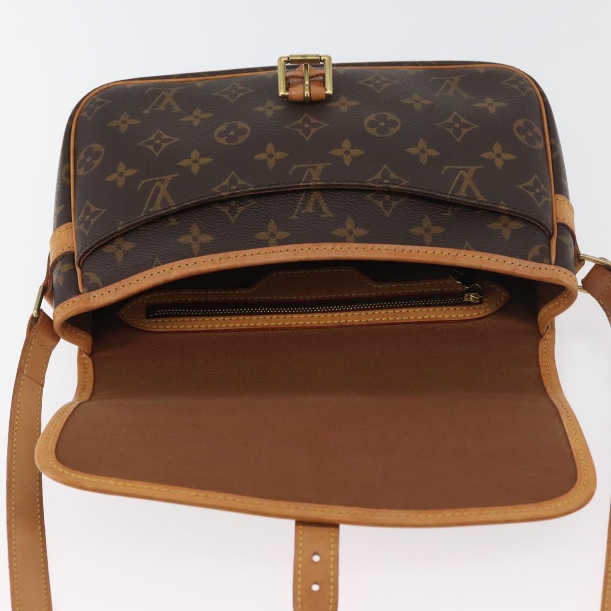 Louis Vuitton Sologne Handbag Monogram Canvas Brown Canvas Shoulder Bag Bag (Pre-Owned)