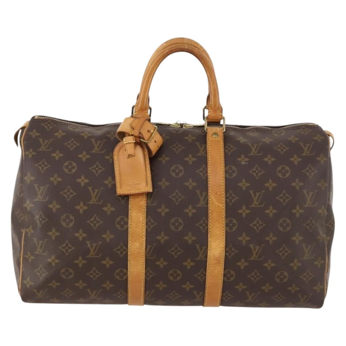Louis Vuitton Keepall Bag Monogram Canvas Brown Canvas Travel Bag Bag (Pre-Owned)