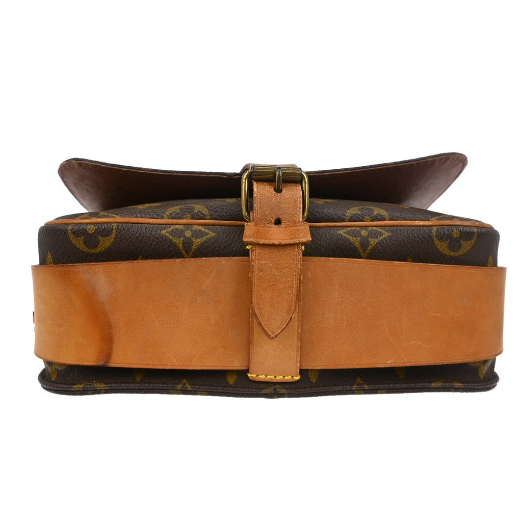 Louis Vuitton Cartouchiere Handbag Monogram Canvas Brown Canvas Crossbody Bag Bag (Pre-Owned)