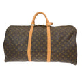 Louis Vuitton Keepall Bag Monogram Canvas Brown Canvas Travel Bag Bag (Pre-Owned)