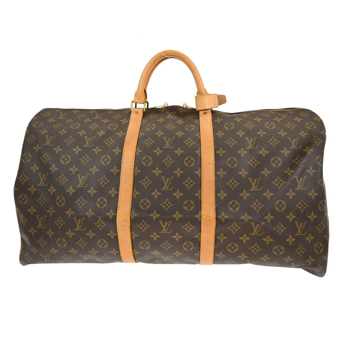 Louis Vuitton Keepall Bag Monogram Canvas Brown Canvas Travel Bag Bag (Pre-Owned)