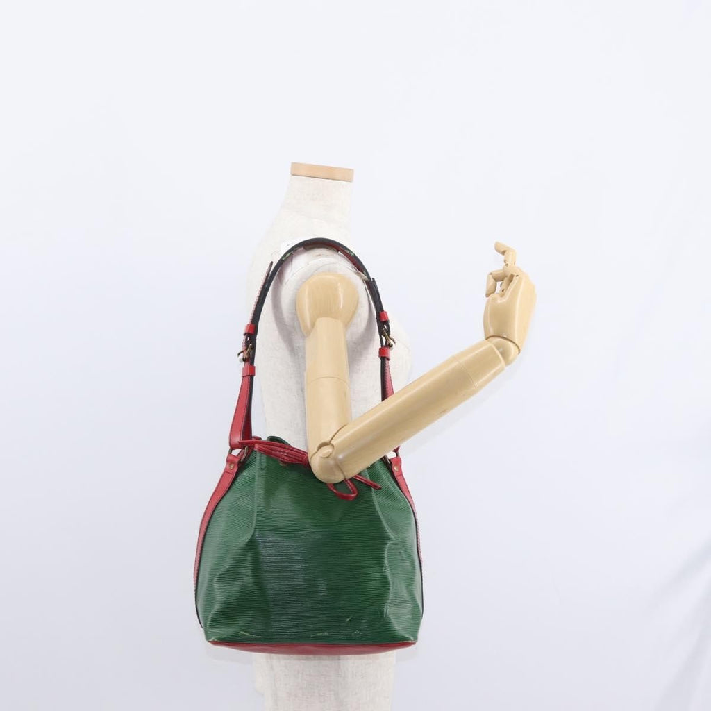 Louis Vuitton Bicolor Petit Noe Handbag Epi Leather Green Leather Shoulder Bag Bag (Pre-Owned)