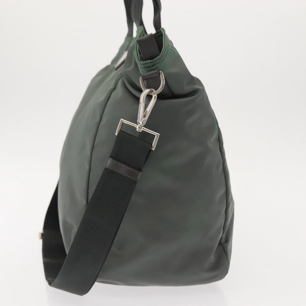 Prada Vela Convertible Tote Tessuto Khaki Nylon Tote Bag Bag (Pre-Owned)