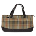 Burberry Nova Check Handbag Nova Check Canvas And Leather Beige Canvas Handbag (Pre-Owned)