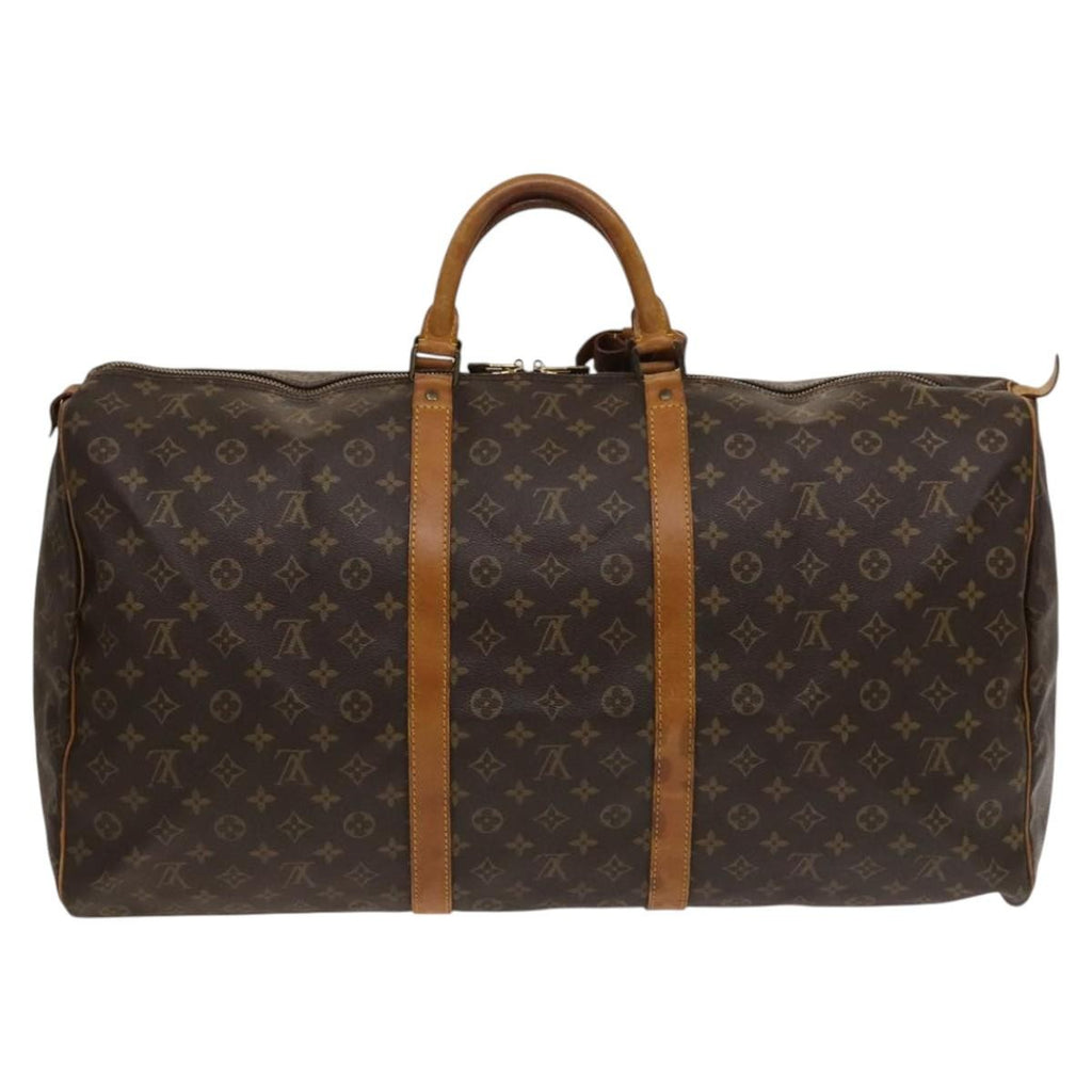 Louis Vuitton Keepall Bag Monogram Canvas Brown Canvas Travel Bag Bag (Pre-Owned)