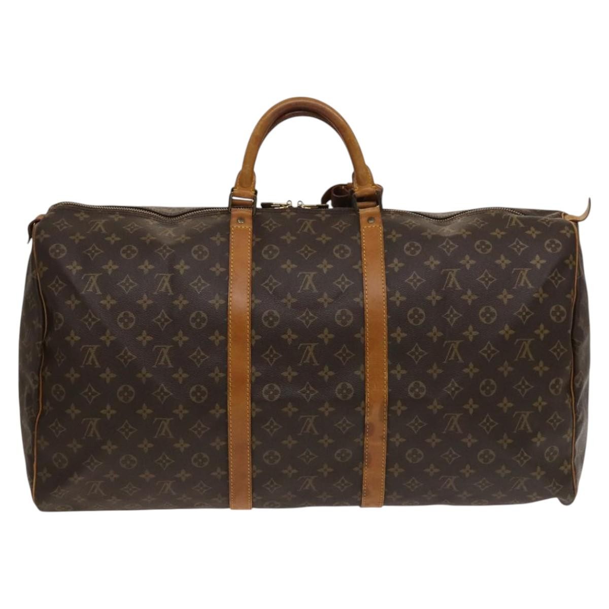 Louis Vuitton Keepall Bag Monogram Canvas Brown Canvas Travel Bag Bag (Pre-Owned)