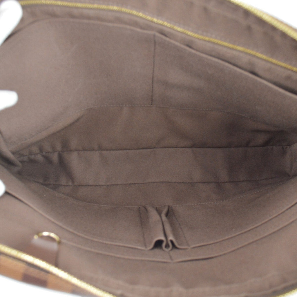 Louis Vuitton Porte-Documents Voyage Briefcase Damier Brown Canvas Briefcase Bag (Pre-Owned)