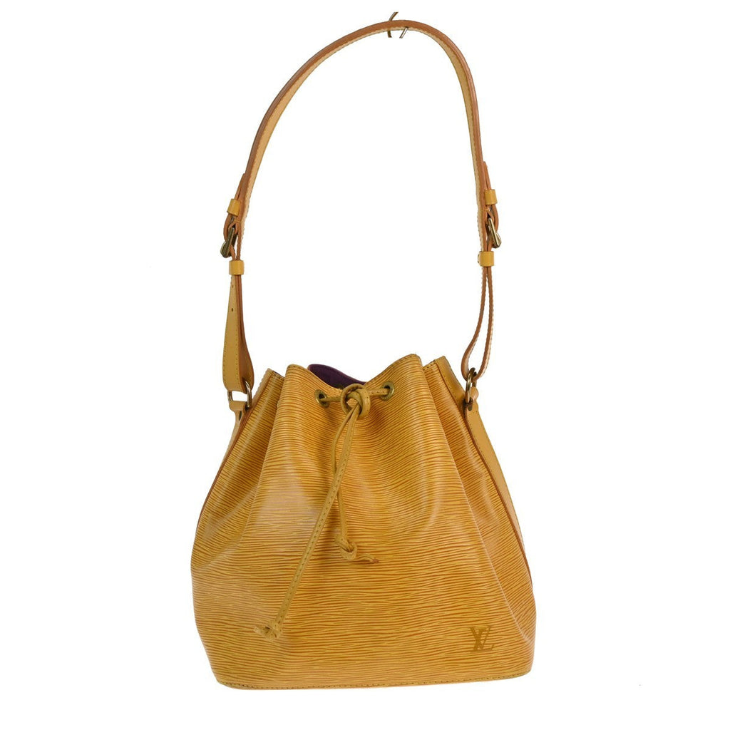 Louis Vuitton Petit Noe Handbag Epi Leather Yellow Leather Shoulder Bag Bag (Pre-Owned)