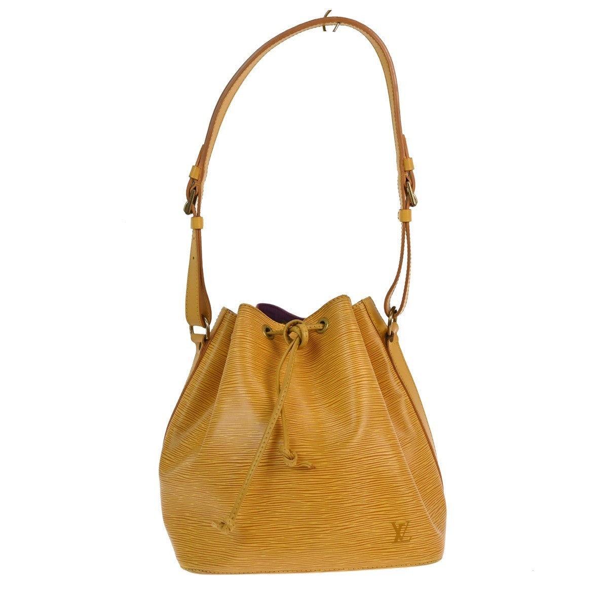 Louis Vuitton Petit Noe Handbag Epi Leather Yellow Leather Shoulder Bag Bag (Pre-Owned)