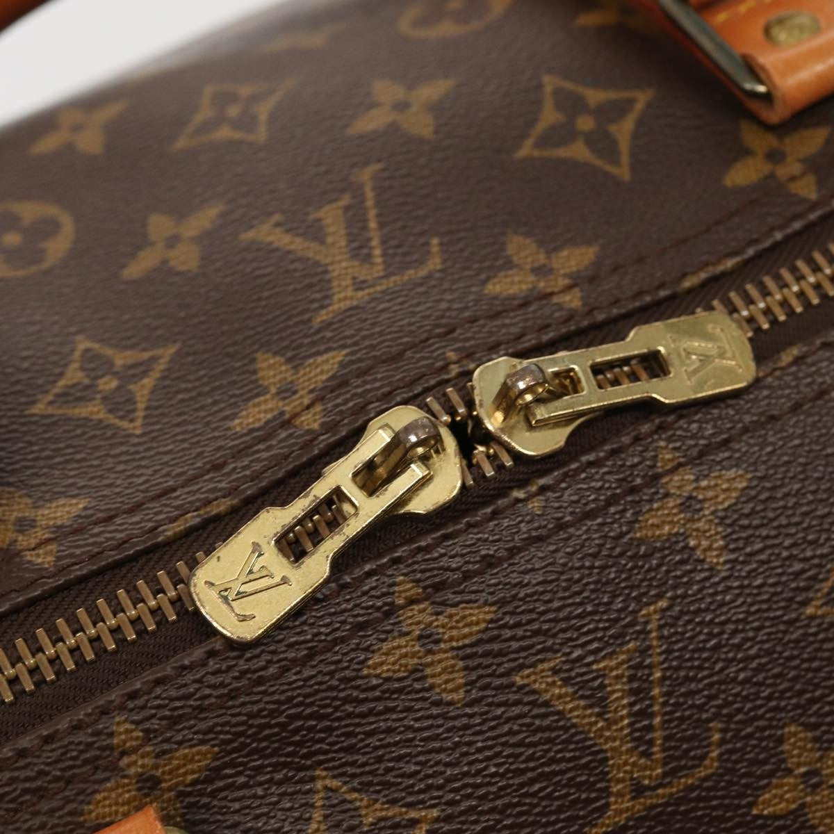 Louis Vuitton Keepall Bag Monogram Canvas Brown Canvas Travel Bag Bag (Pre-Owned)