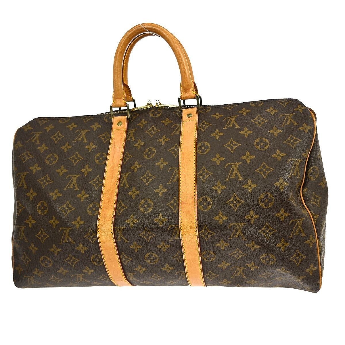 Louis Vuitton Keepall Bag Monogram Canvas Brown Canvas Travel Bag Bag (Pre-Owned)
