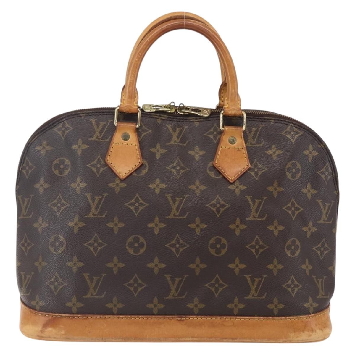 Louis Vuitton Vintage Alma Handbag Monogram Canvas Brown Canvas Handbag (Pre-Owned)