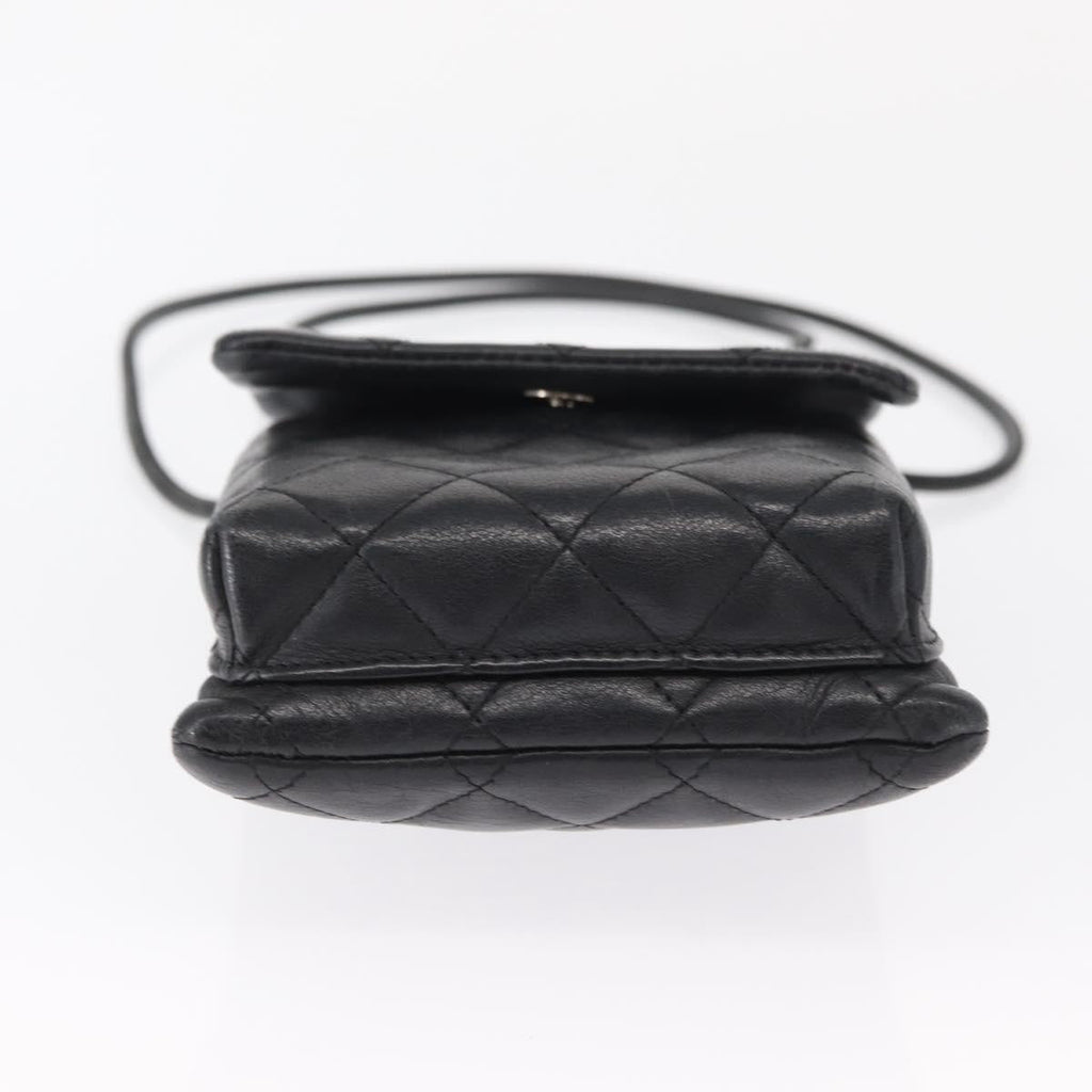 Chanel Cambon Flap Crossbody Bag Quilted Lambskin Silver Leather Shoulder Bag Bag (Pre-Owned)