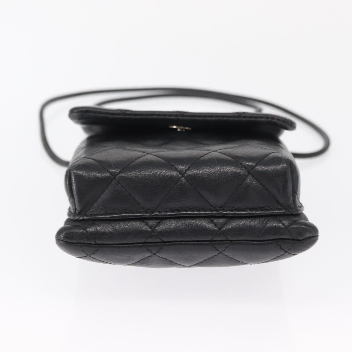 Chanel Cambon Flap Crossbody Bag Quilted Lambskin Silver Leather Shoulder Bag Bag (Pre-Owned)