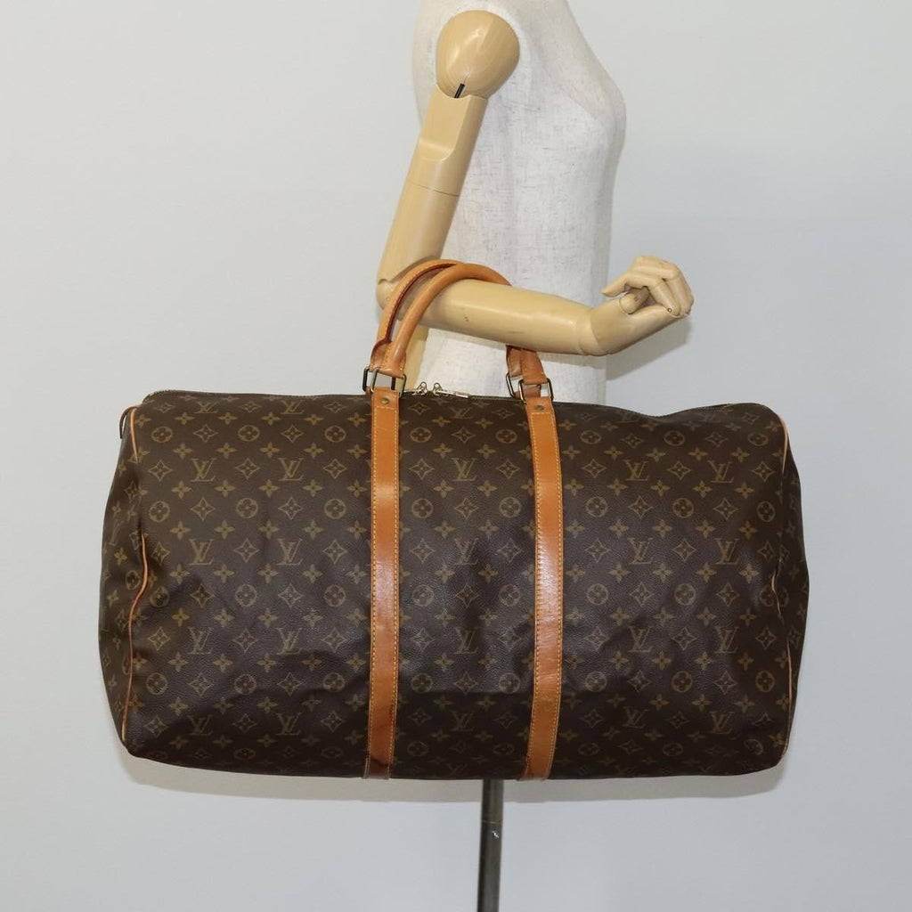 Louis Vuitton Keepall Bag Monogram Canvas Brown Canvas Travel Bag Bag (Pre-Owned)
