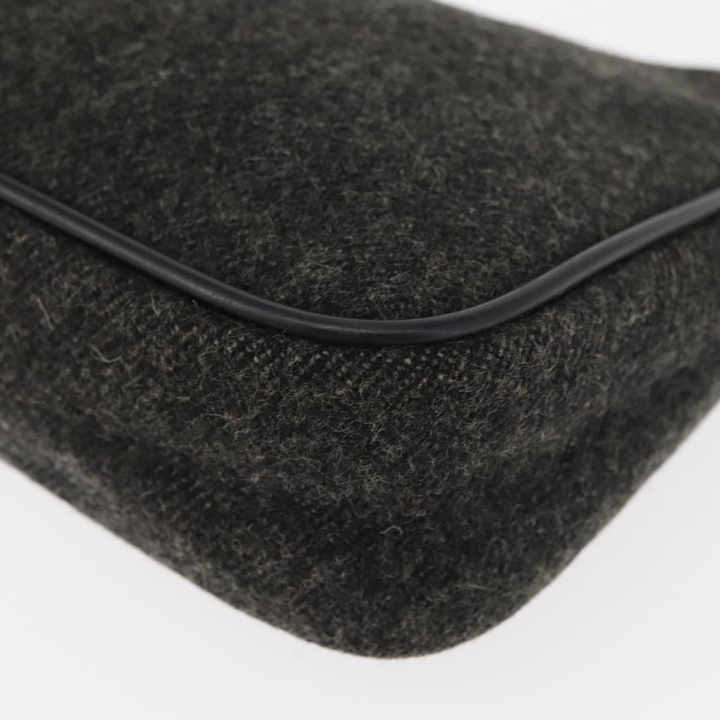 Prada Re-Edition 2000 Hobo Wool Gray Wool Handbag (Pre-Owned)