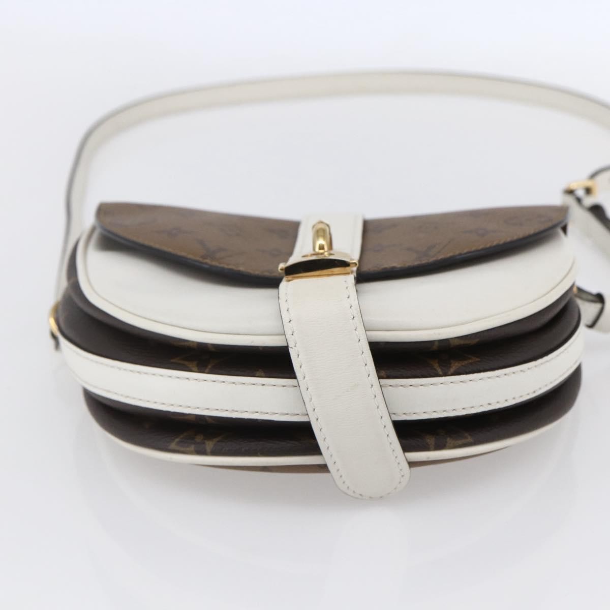 Louis Vuitton Chantilly Lock Handbag Reverse Monogram Canvas And Leather White Leather Shoulder Bag Bag (Pre-Owned)