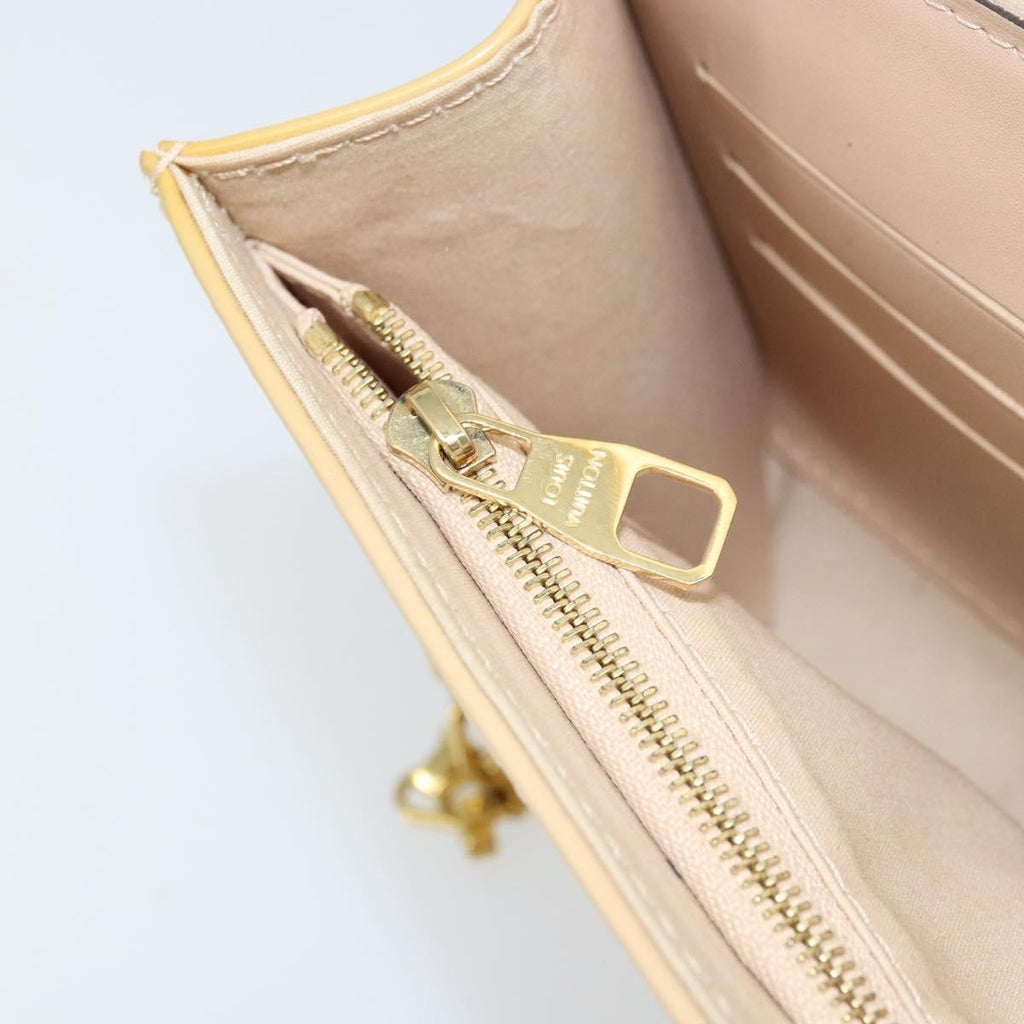 Louis Vuitton Ana Bag Monogram Vernis Yellow Patent_Leather Clutche & Pouche Bag (Pre-Owned)