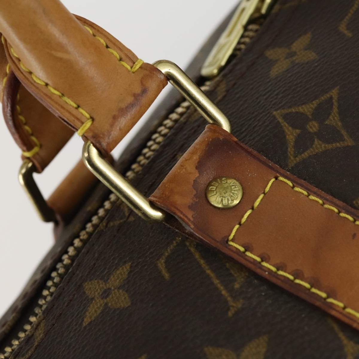 Louis Vuitton Keepall Bag Monogram Canvas Brown Canvas Travel Bag Bag (Pre-Owned)
