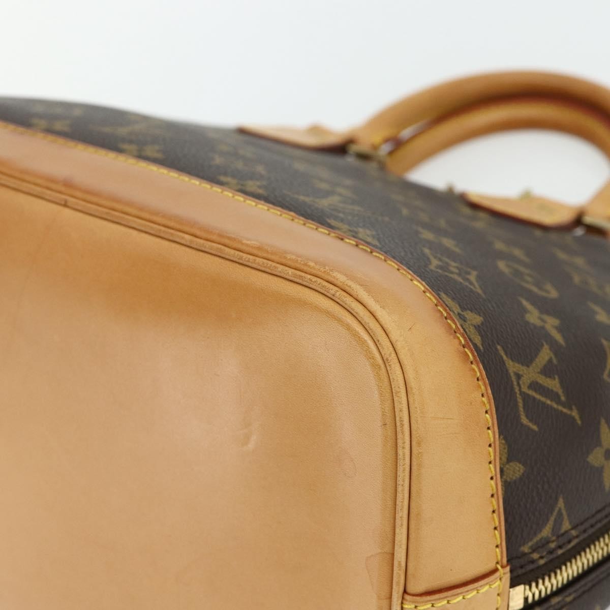 Louis Vuitton Alma Handbag Monogram Canvas Brown Canvas Handbag (Pre-Owned)