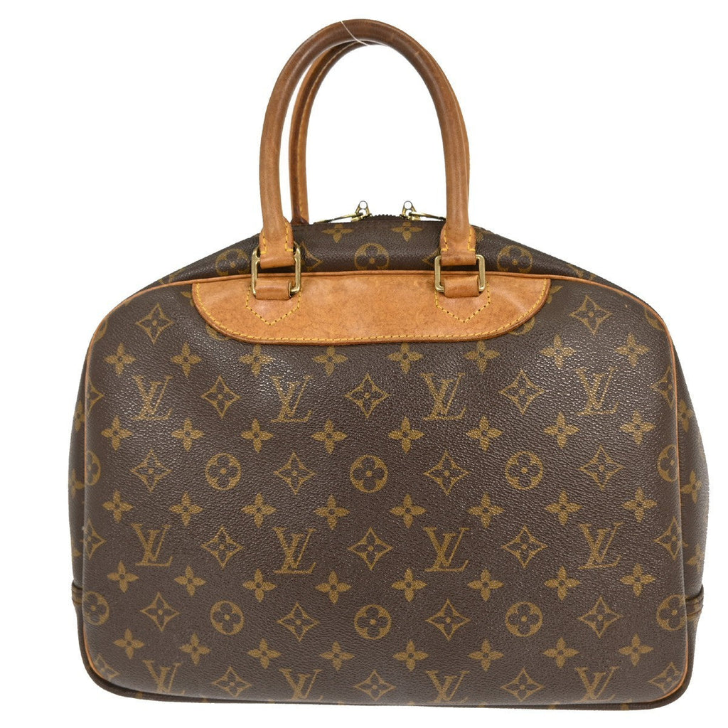 Louis Vuitton Deauville Handbag Monogram Canvas Brown Canvas Handbag (Pre-Owned)