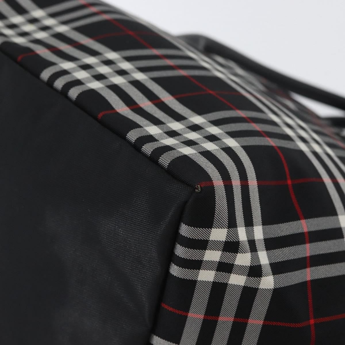 Burberry Nova Check Handbag Nylon Black Nylon Handbag (Pre-Owned)