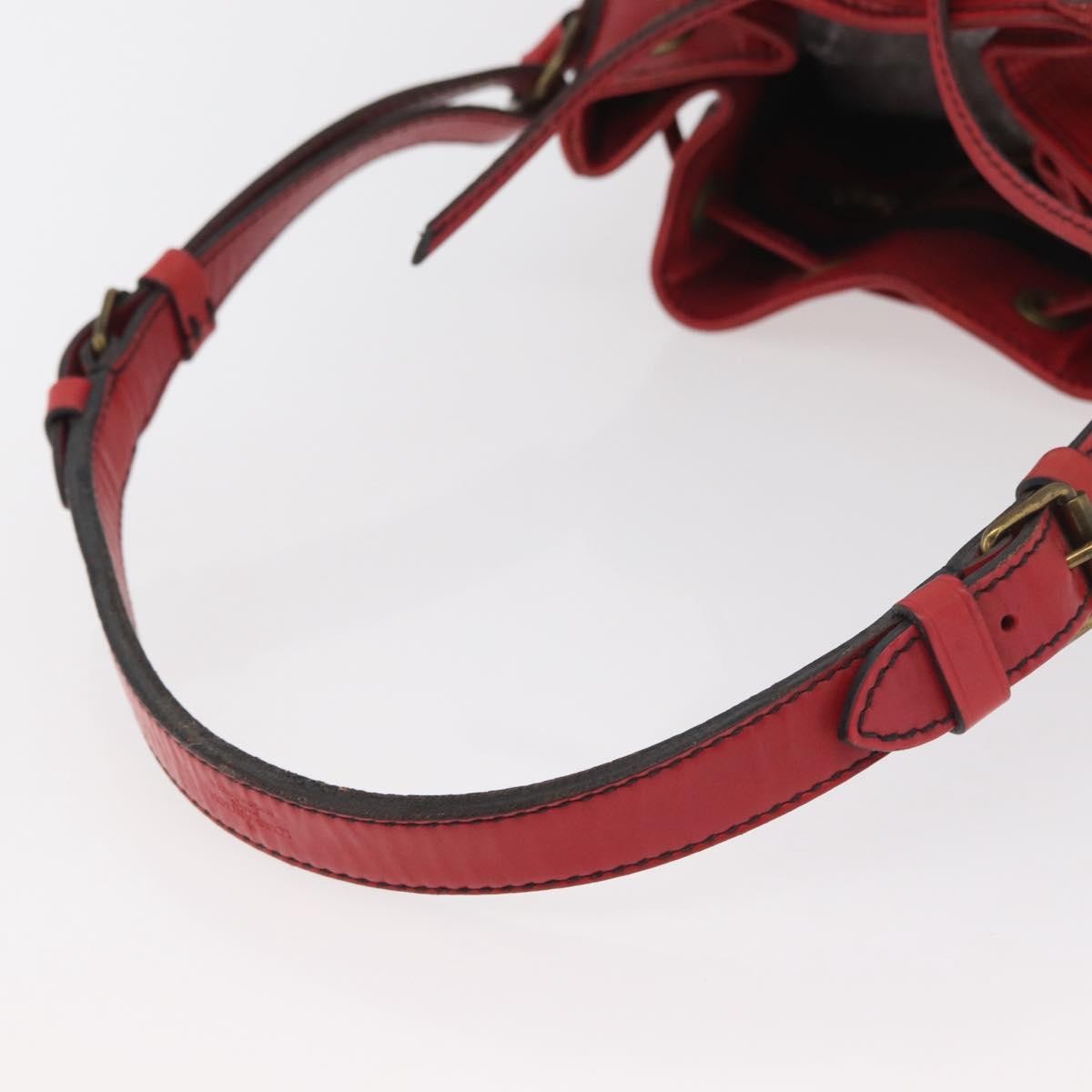 Louis Vuitton Petit Noe Handbag Epi Leather Red Leather Shoulder Bag Bag (Pre-Owned)
