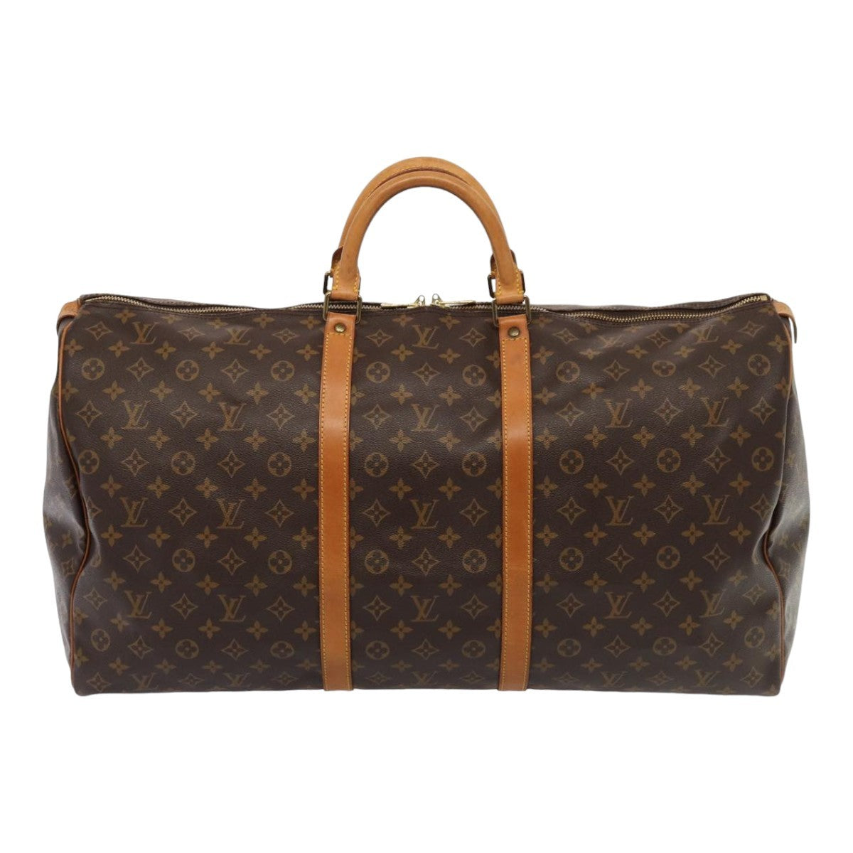 Louis Vuitton Keepall Bag Monogram Canvas Brown Canvas Travel Bag Bag (Pre-Owned)