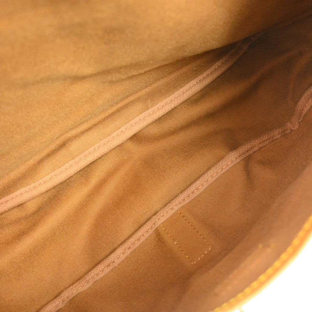 Louis Vuitton Saumur Handbag Monogram Canvas Brown Canvas Shoulder Bag Bag (Pre-Owned)