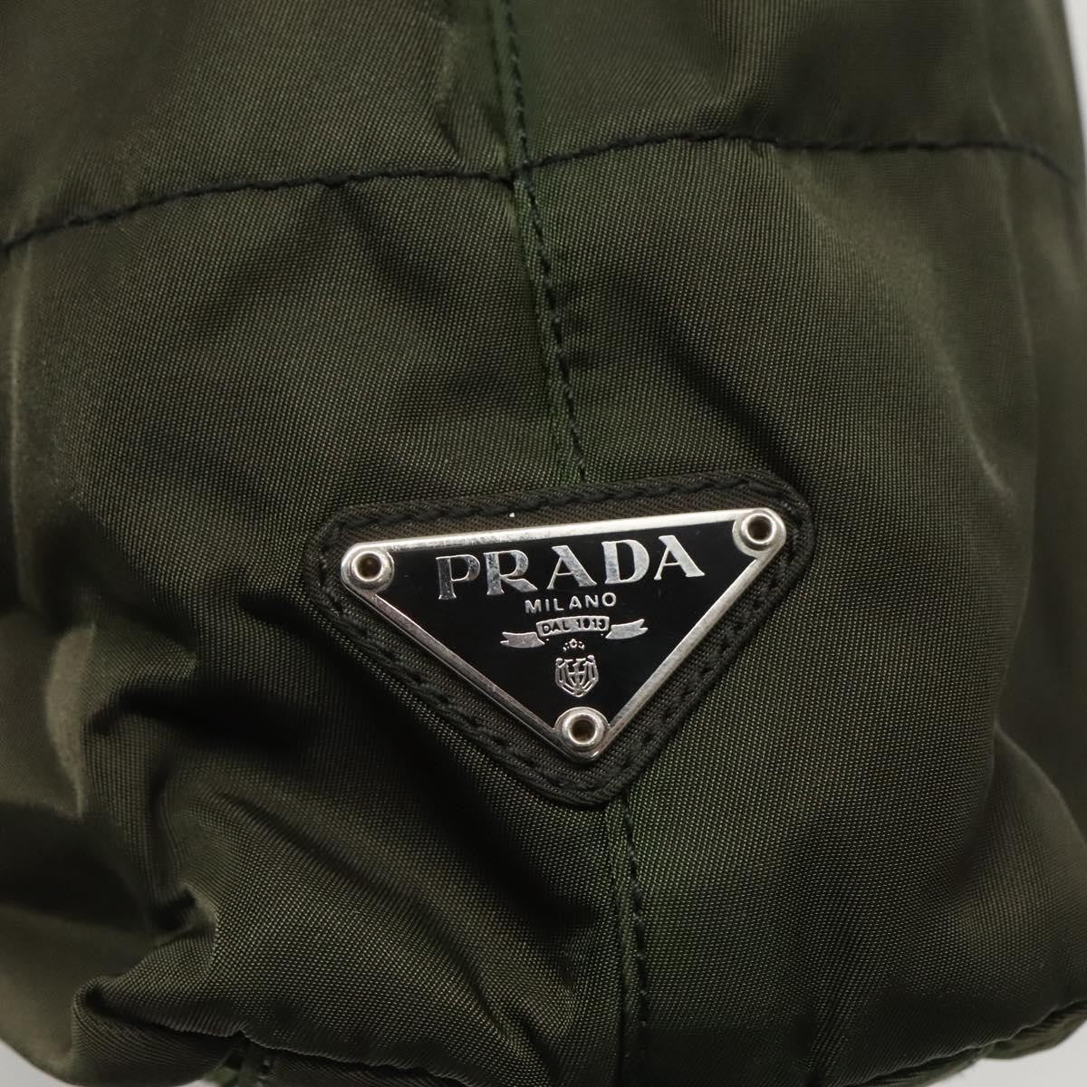 Prada Vintage Shoulder Bag Tessuto Khaki Nylon Shoulder Bag Bag (Pre-Owned)