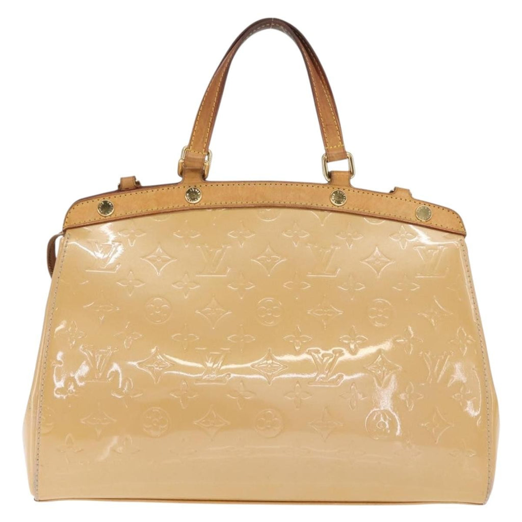 Louis Vuitton Blair Monogram Vernis Beige Patent_Leather Handbag (Pre-Owned)