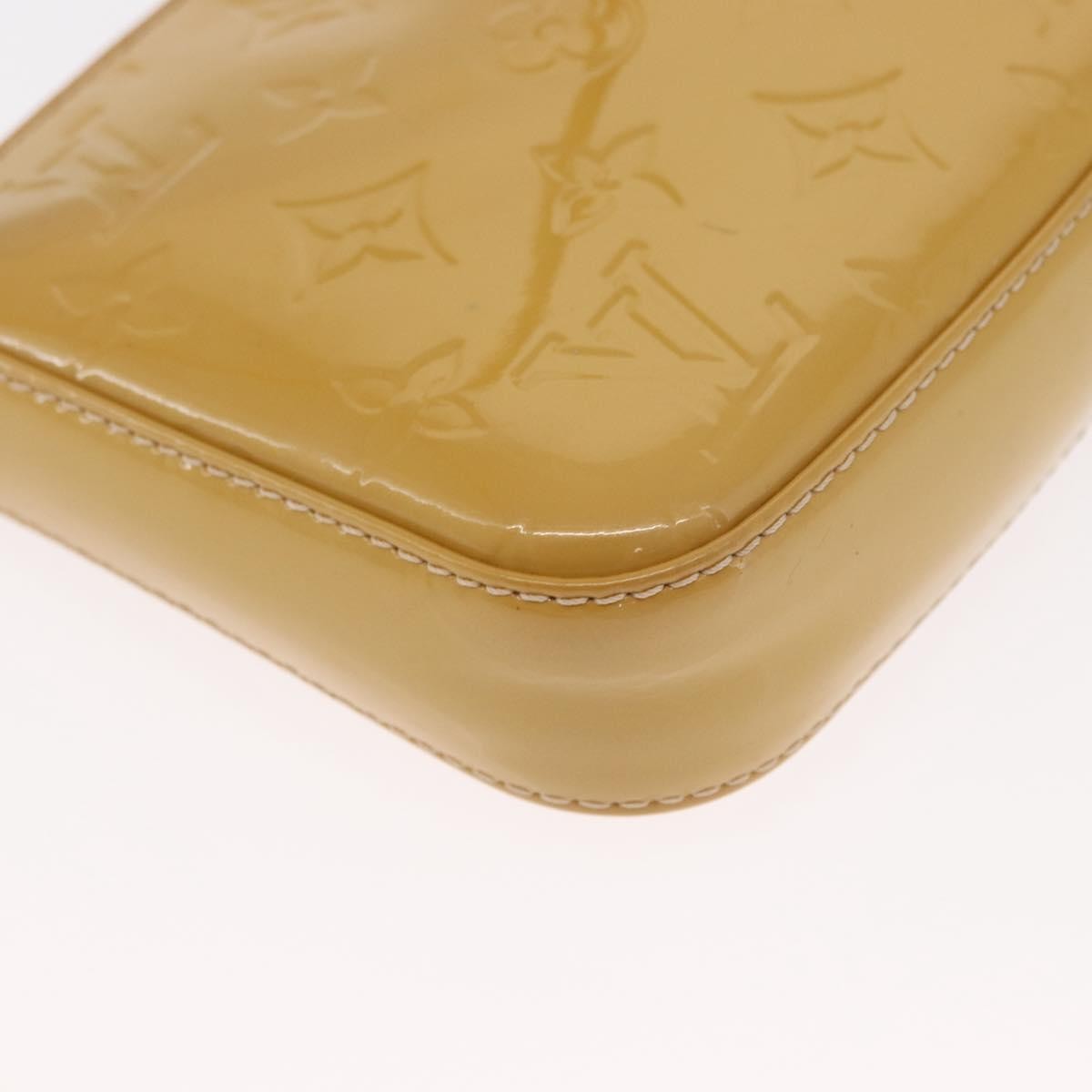 Louis Vuitton Pochette Accessoires Nm Monogram Vernis Yellow Patent_Leather Clutche & Pouche Bag (Pre-Owned)
