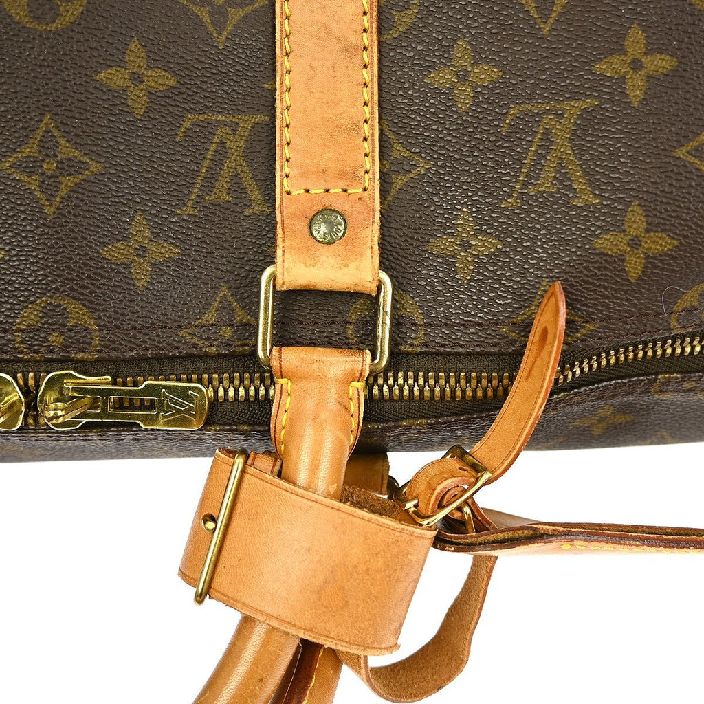 Louis Vuitton Keepall Bag Monogram Canvas Brown Canvas Travel Bag Bag (Pre-Owned)