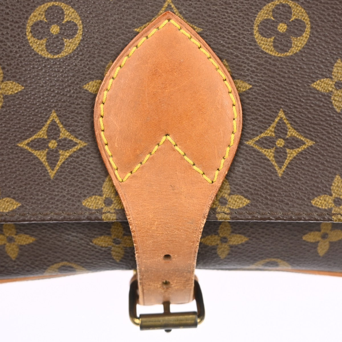 Louis Vuitton Cartouchiere Handbag Monogram Canvas Brown Canvas Crossbody Bag Bag (Pre-Owned)
